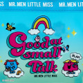 Japan Sanrio Original Clear Pouch - Mr. Men & Little Miss : Cheerful Typographic Blue - 3