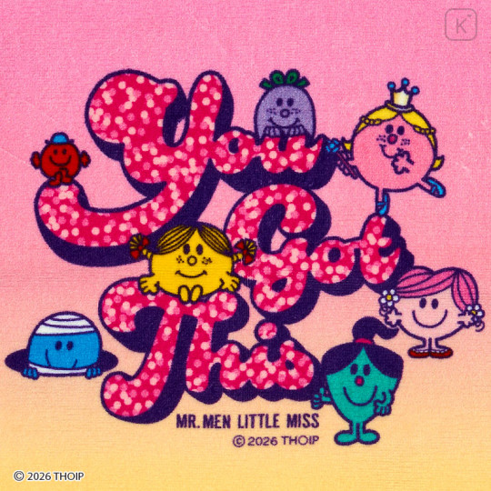 Japan Sanrio Original Petit Towel - Mr. Men & Little Miss : Cheerful Typographic - 2