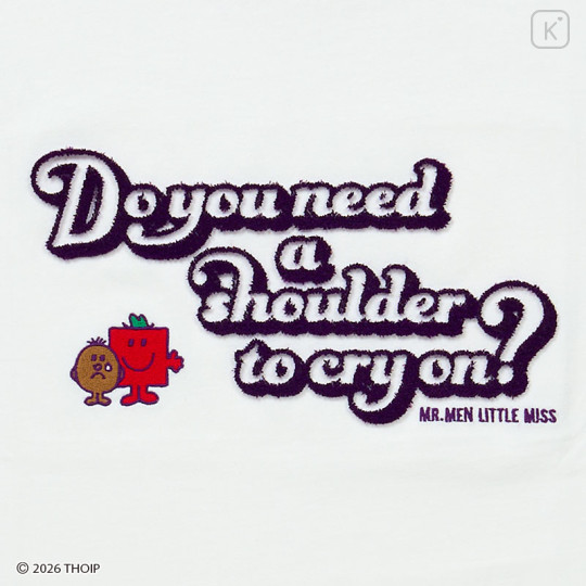 Japan Sanrio Original T-shirt - Mr. Men & Little Miss : Cheerful Typographic - 2