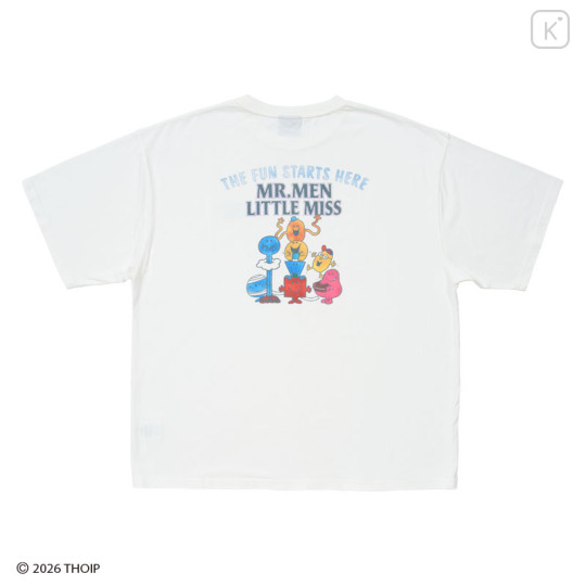 Japan Sanrio Original T-Shirt - Mr. Men & Little Miss : Everyone White - 2