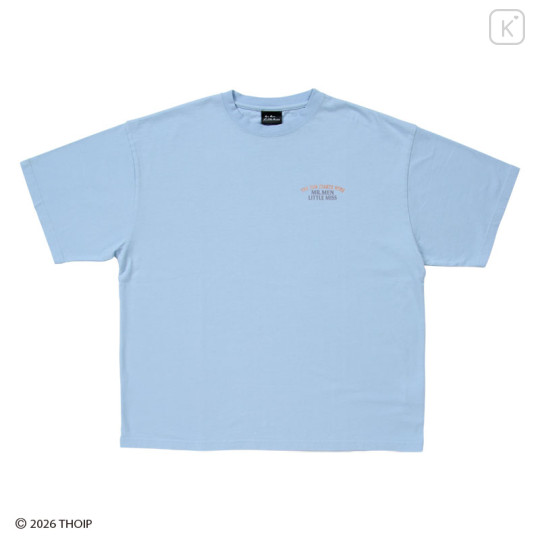 Japan Sanrio Original T-Shirt - Mr. Men & Little Miss : Everyone Light Blue - 1