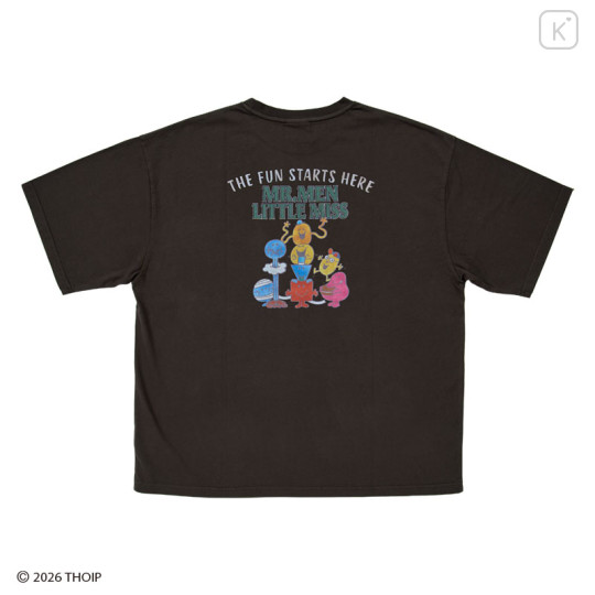 Japan Sanrio Original T-Shirt - Mr. Men & Little Miss : Everyone Gray - 2
