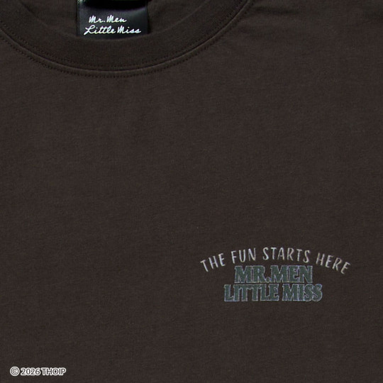 Japan Sanrio Original T-Shirt - Mr. Men & Little Miss : Everyone Gray - 3