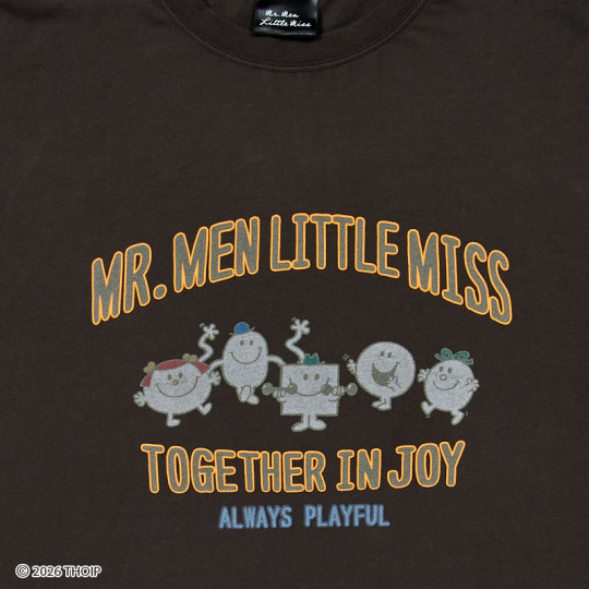 Japan Sanrio Original T-Shirt - Mr. Men & Little Miss : Gray - 2