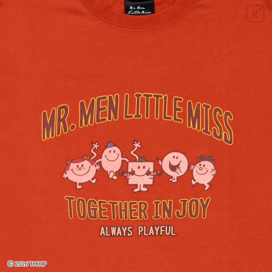 Japan Sanrio Original T-Shirt - Mr. Men & Little Miss : Orange - 2