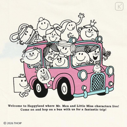 Japan Sanrio Original T-Shirt - Mr. Men & Little Miss : Bus - 4