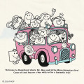 Japan Sanrio Original T-Shirt - Mr. Men & Little Miss : Bus - 4