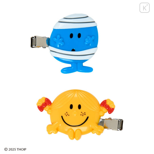 Japan Sanrio Original Bangs Clip Set - Mr. Men & Little Miss : Bump & Sunshine - 2