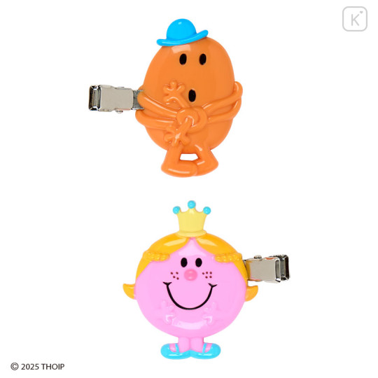 Japan Sanrio Original Bangs Clip Set - Mr. Men & Little Miss : Tickle & Princess - 2