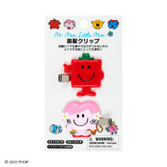 Japan Sanrio Original Bangs Clip Set - Mr. Men & Little Miss : Strong & Hug