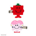 Japan Sanrio Original Bangs Clip Set - Mr. Men & Little Miss : Strong & Hug - 2