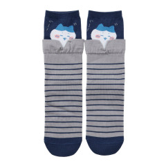 Japan Chiikawa Layered-Style Socks - Hachiware : Gray