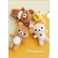 Japan San-X A4 Clear Holder - Rilakkuma : Plush Photo