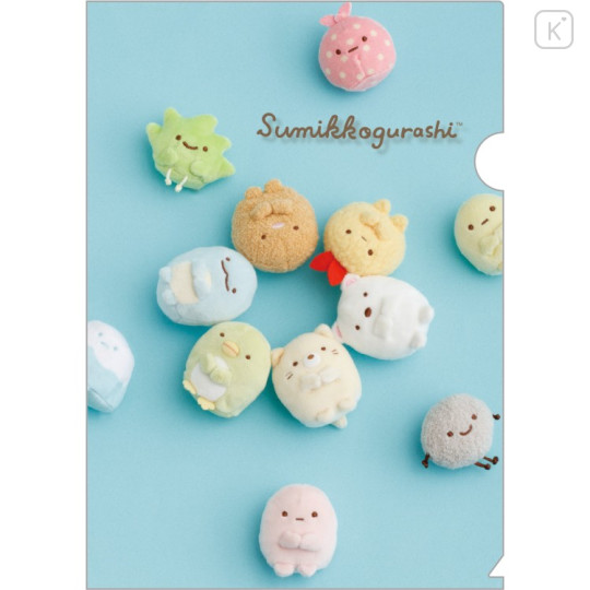 Japan San-X A4 Clear Holder - Sumikko Gurashi : Plush Photo - 1