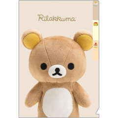 Japan San-X 3 Pockets A6 Index File Holder - Rilakkuma : Plush Photo