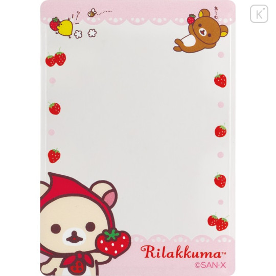 Japan San-X Hard Card Case - Korilakkuma : Strawberry Pink - 1