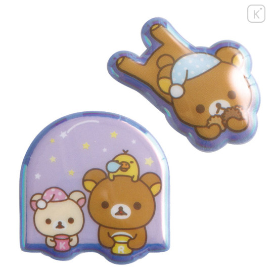 Japan San-X Puffy Aurora Sticker - Rilakkuma : Late Night - 2