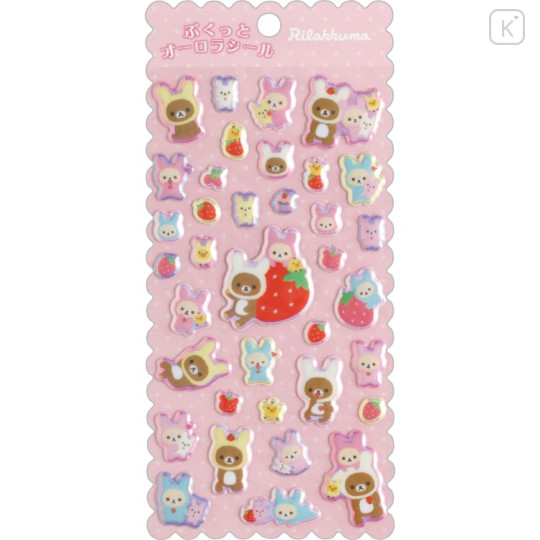 Japan San-X Puffy Aurora Sticker - Rilakkuma : Rabbit Costume - 1
