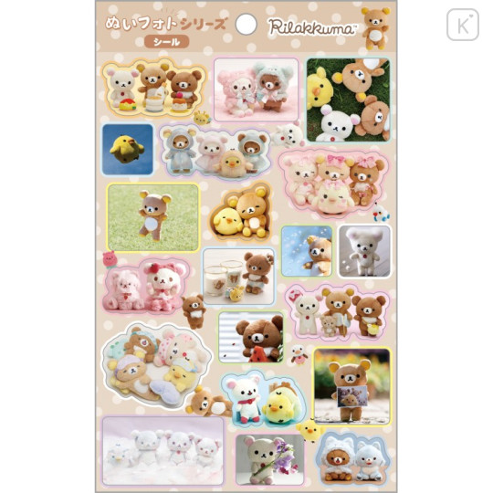 Japan San-X Sticker Sheet - Rilakkuma : Plush Photo - 1