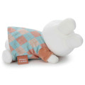 Japan Miffy Sleeping Friend Plush Toy (S) - Miffy Check Sleeping Friend Blue - 2