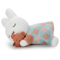 Japan Miffy Sleeping Friend Plush Toy (S) - Miffy Check Sleeping Friend Blue - 3