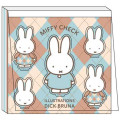 Japan Miffy Square Memo Pad - Miffy : Miffy Check Blue - 1