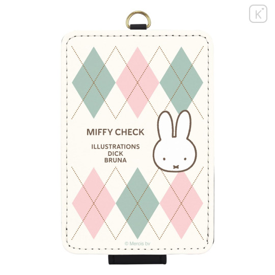 Japan Miffy IC Card Case - Miffy : Miffy Check B - 1