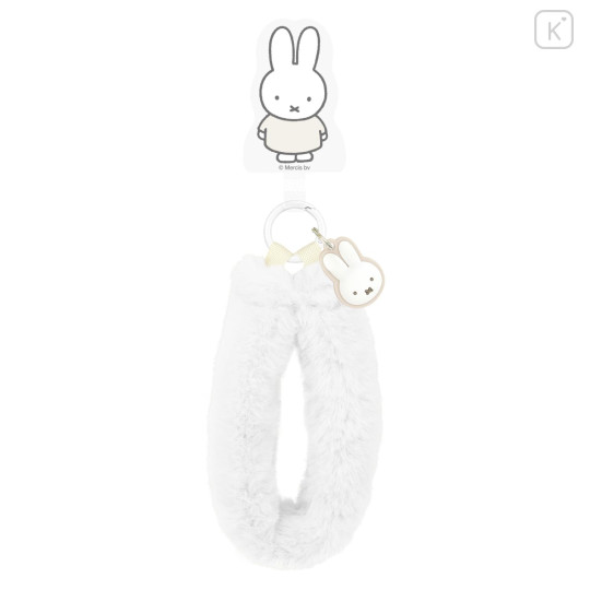 Japan Miffy Multi Ring Plus with Fur Hand Strap - Miffy - 1