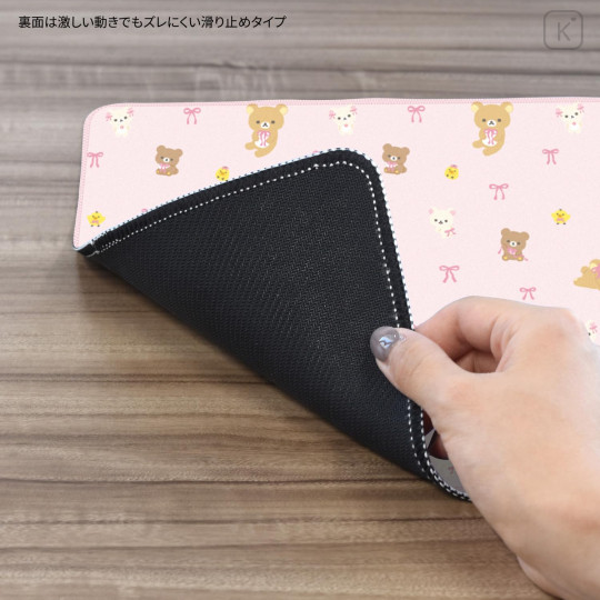 Japan Miffy Desk Mat - Rilakkuma : Ribbon - 2