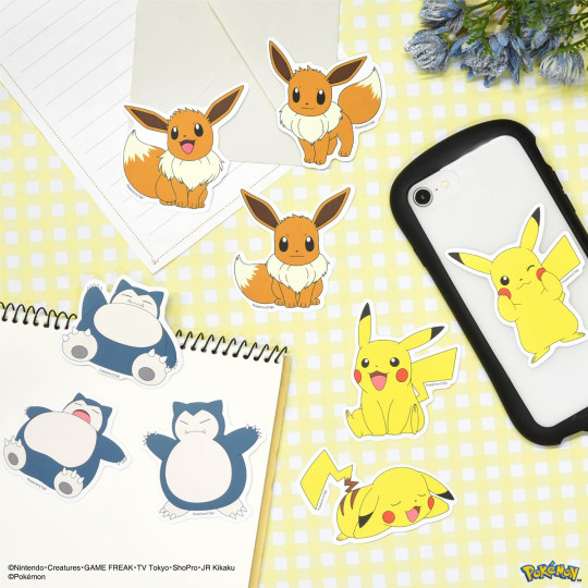 Japan Pokemon Waterproof Mobile Sticker Pack - Eevee - 4