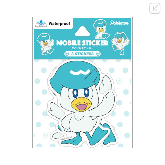 Japan Pokemon Waterproof Mobile Sticker Pack - Quaxly - 1