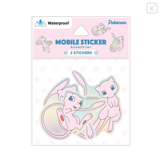 Japan Pokemon Waterproof Mobile Sticker Pack - Mew - 1