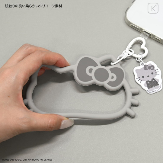 Japan Sanrio Multi Ring Plus with Silicone Bracelet - Hello Kitty : Gray - 5