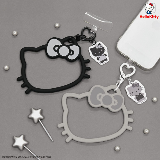 Japan Sanrio Multi Ring Plus with Silicone Bracelet - Hello Kitty : Gray - 6