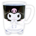 Japan Sanrio Clear Plastic Tumbler - Kuromi : Standing Figure - 1