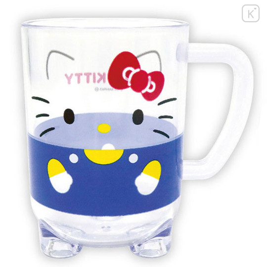 Japan Sanrio Clear Plastic Tumbler - Hello Kitty : Standing Figure - 1