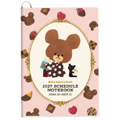 Japan The Bear's School A5 Planner Monthly Schedule Book - Pink 2027