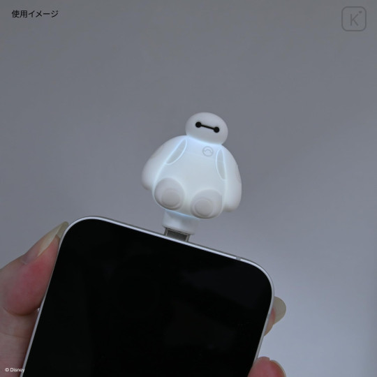 Japan Disney Powattomo Soft Glow USB-C Charm Pin - Baymax - 4