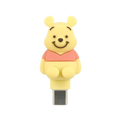 Japan Disney Powattomo Soft Glow USB-C Charm Pin - Pooh