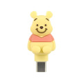 Japan Disney Powattomo Soft Glow USB-C Charm Pin - Pooh - 1