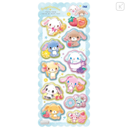 Japan Sanrio Mochi Mochi Marshmallow Sticker - Sugarbunnies : Blue - 1