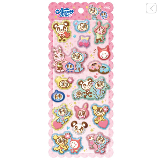 Japan Angel Blue Mochi Mochi Marshmallow Sticker - Pink - 1
