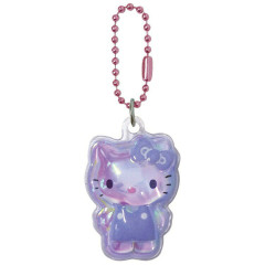 Japan Sanrio Puffy Petit Ball Chain - Hello Kitty : Purple