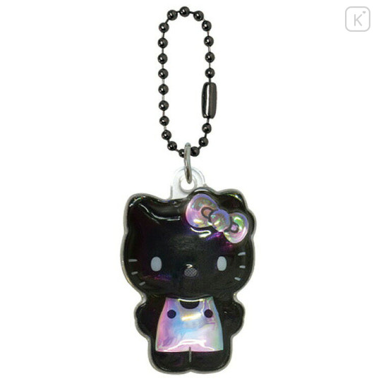 Japan Sanrio Puffy Petit Ball Chain - Hello Kitty : Black - 1