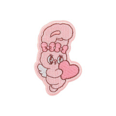 Japan Esther Bunny Embroidered Mobile Sticker - A